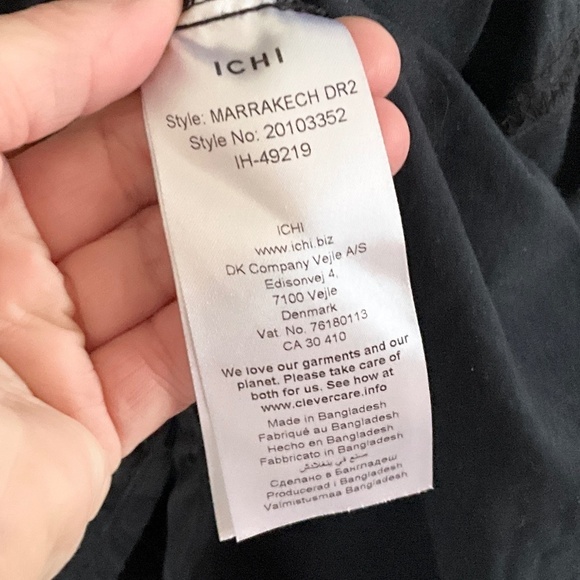 Anthropologie x ICHI Mini dress Marrakech Dark romantic Black Crepe S - Picture 12 of 14